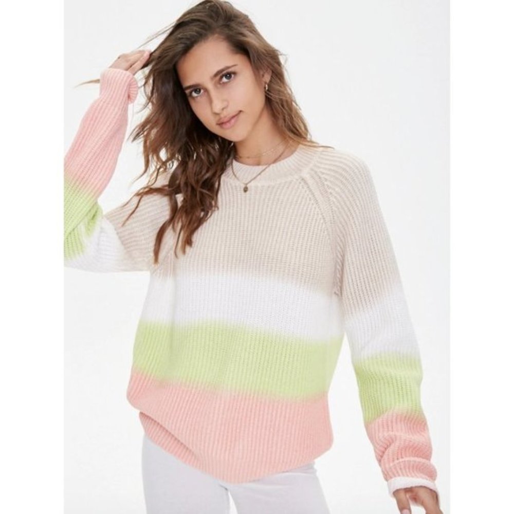FOREVER 21 Ribbed Colorblock Sweater
